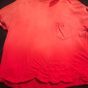 Free people distressed ombré pocket t